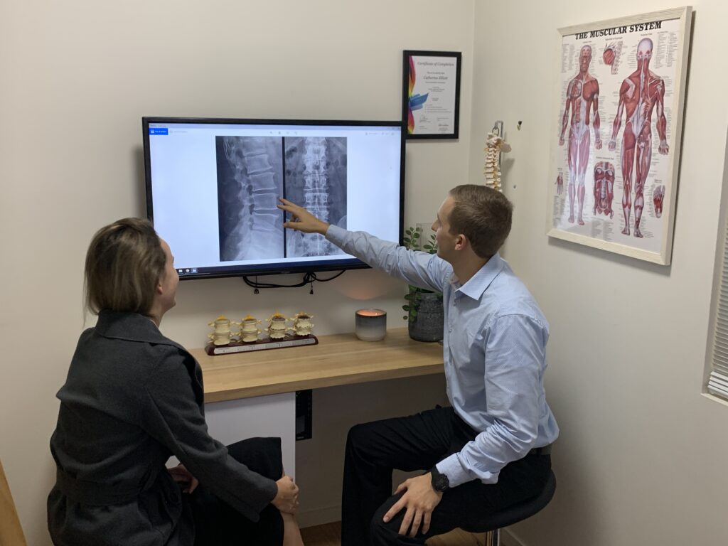 Scott showing spine X-ray